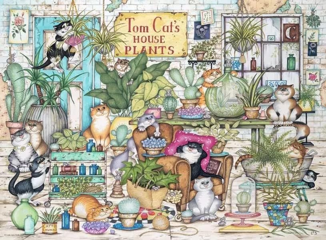 Ravensburger Crazy Cats Tom Cat'S House Plants 500P