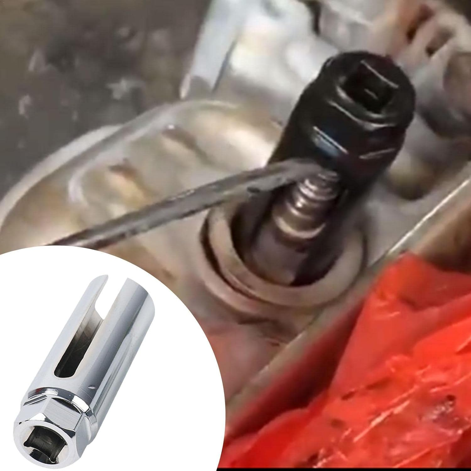 Oxygen Sensor Removal Tool - Powerful Drive Oxygen Sensor Socket - 22Mm Car Sensor Removal Tool for Auto Repairing for a 1/2Inch Drive Ratchet or Breaker - Small Opening image number 5