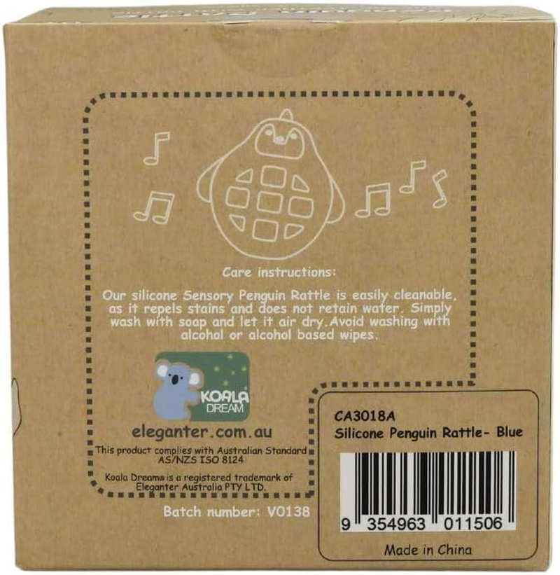 Koala Dream -CA3018B Silicone Penguin Rattle Pink: Baby Teething Toy with Gentle Rattle Sound, Non Toxic, Easy Clean Infant Sensory Development Toy image number 3