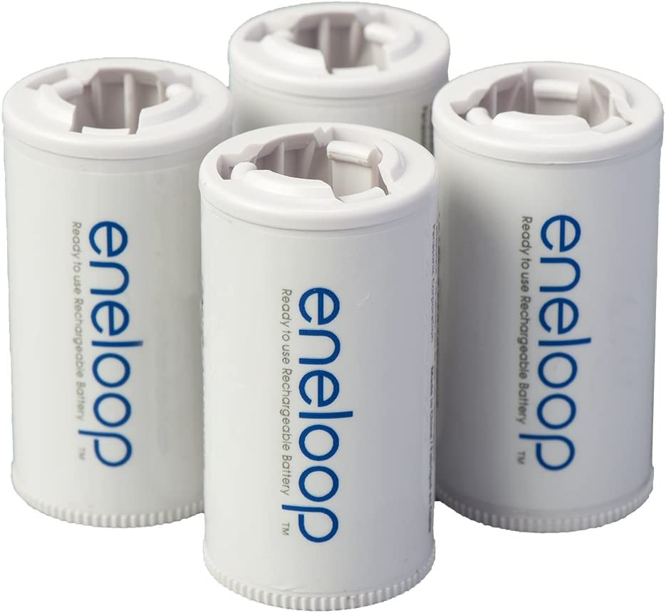 Eneloop Panasonic BQ-BS2E4SA C Size Spacers for Use with Ni-Mh Rechargeable AA Battery Cells, 4 Pack image number 6