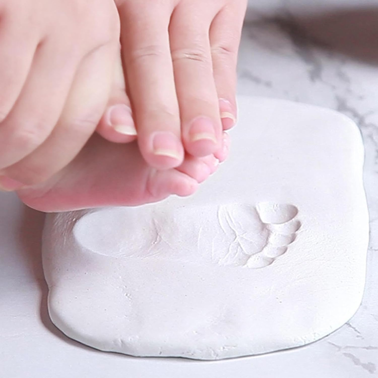 Baby Footprint Kit, Personalized Baby Handprint Kit, Foot Hand Impression Kit, Clay Handprint Ornament Kit, Handprint Footprint Keepsake Kit, Food Grade Clay Baby Kit for Baby Shower Present