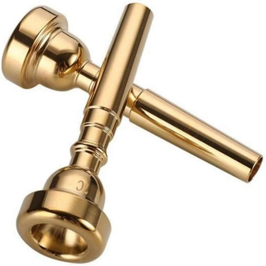 3 Pack Trumpet Mouthpiece Accessories Trumpet Mouthpiece 3C 5C 7C Trumpet for Beginners (Gold) image number 1