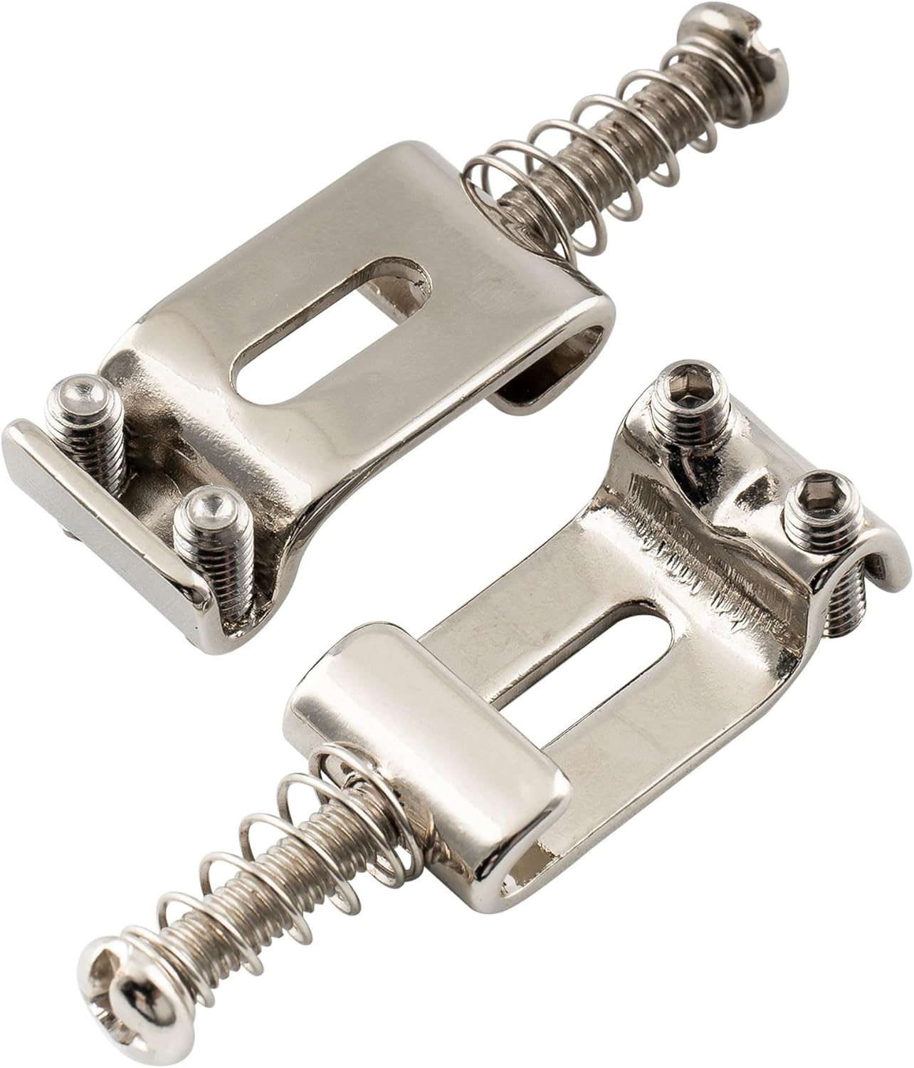 Musiclily Pro 10.8Mm Steel Vintage Style Guitar Tremolo Bridge Saddles for Strat Style Electric Guitar, Nickel (Set of 6) - Chrome image number 4