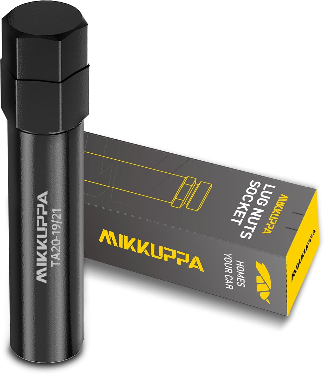 MIKKUPPA 6 Point Spline Lug Nuts Tuner Socket Key Tool - with 17Mm Hex for 1/2-20 12X1.5 12X1.25 Black Lug Nut Socket