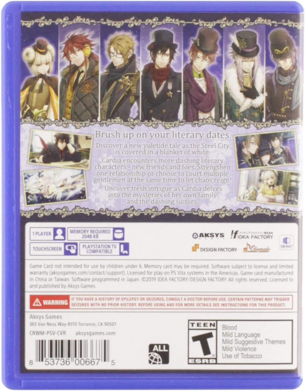 Code: Realize Winter Miracles for Playstation Vita image number 1