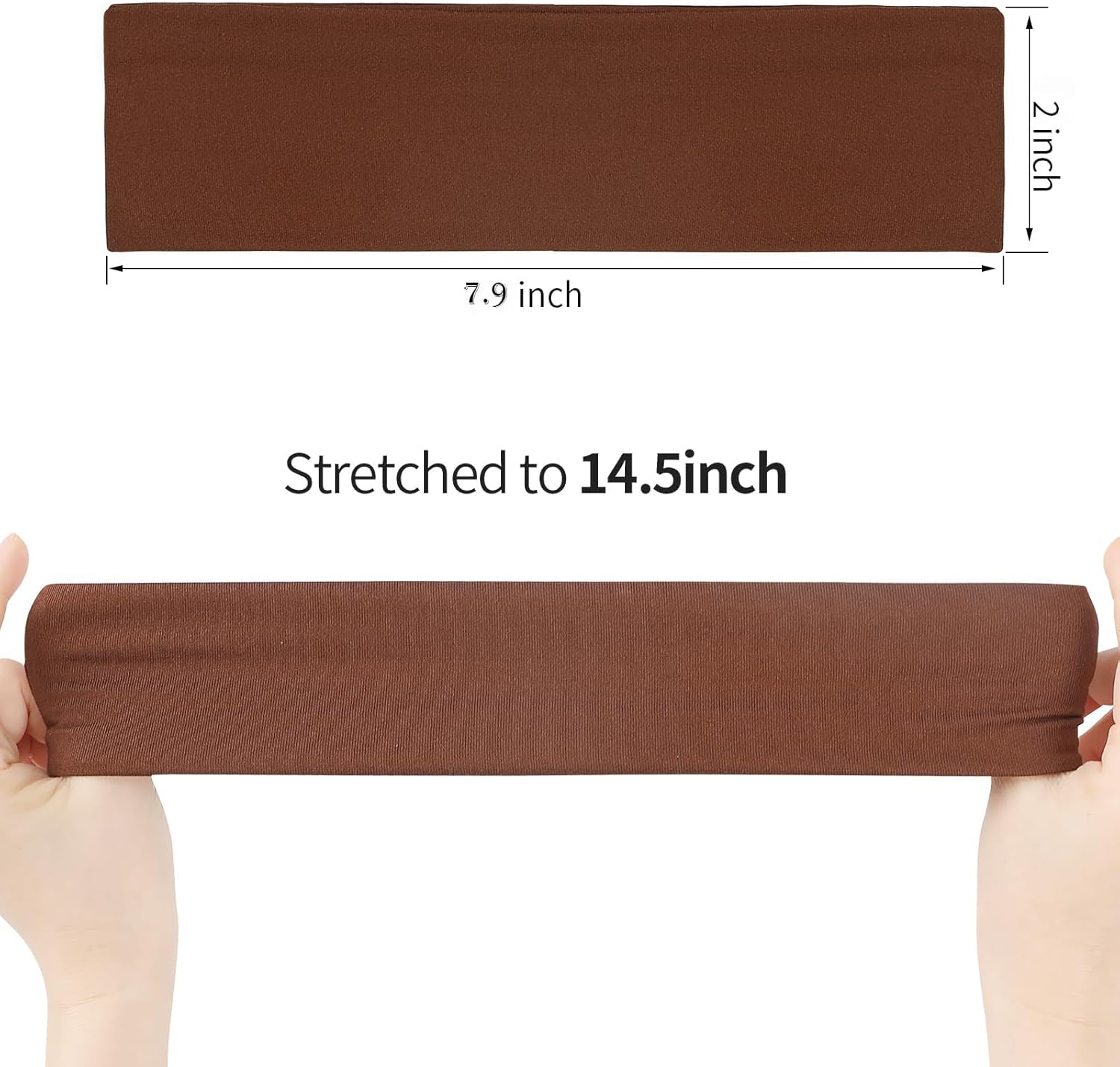 Custelen 8-Pack Sport Headbands for Women - Elastic Soft Fabric Non-Slip Hair Bands for Daily Workout, Yoga, Running, and Sports image number 3