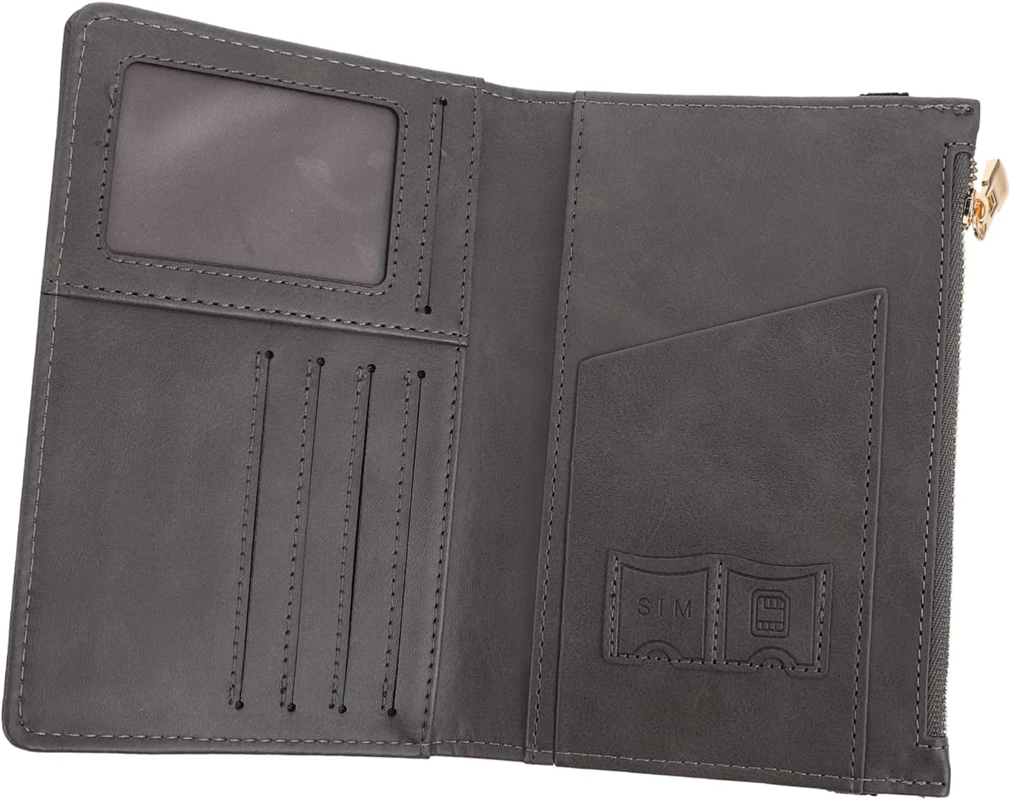 WATIIFUFU Pu Passport Cover RFID Blocking Cards Holder Business Card Organizer Slim Travel Passport Wallet for Men and Women Portable Gate Pass Protector in Navy Blue