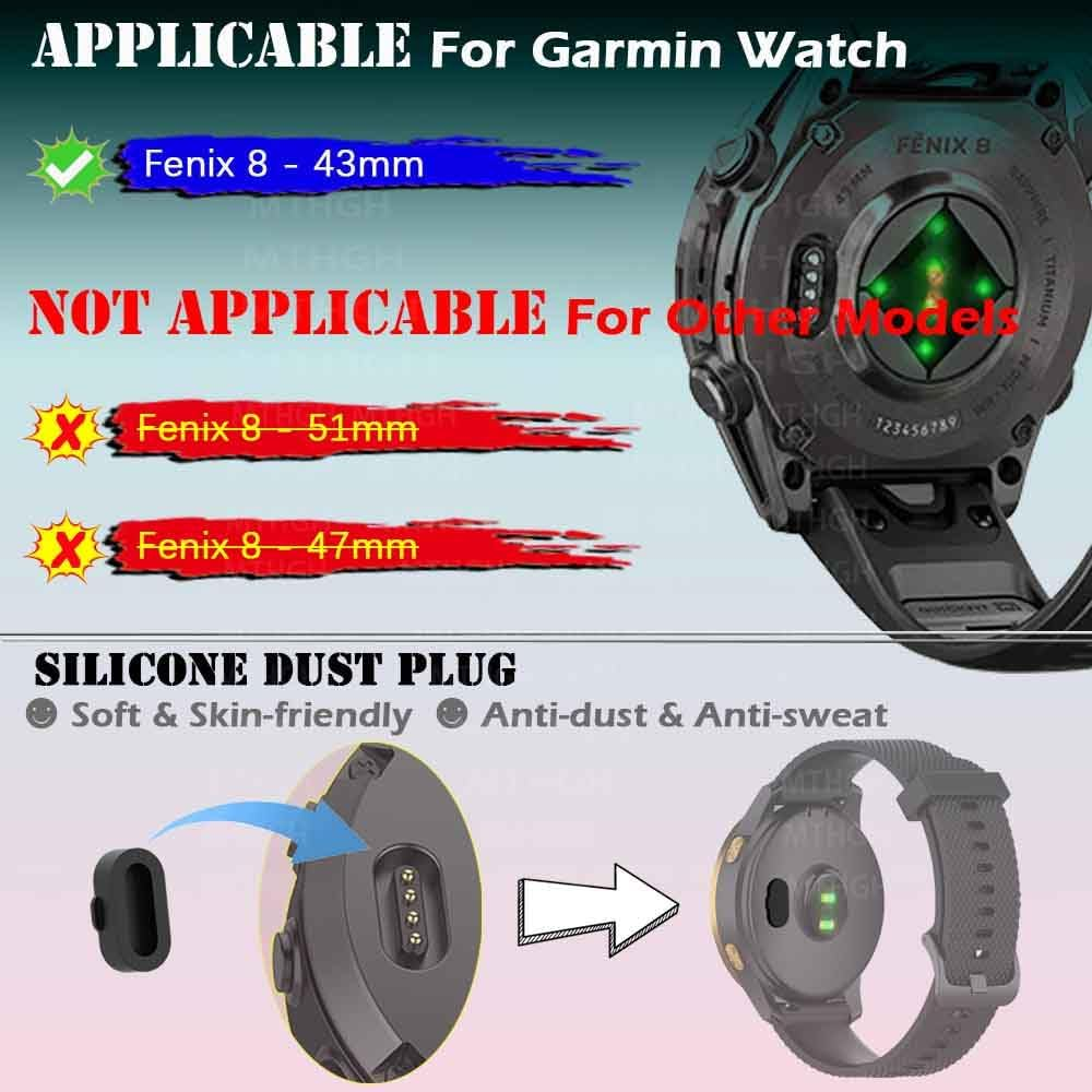 Screen Protector for Garmin Fenix 8-43Mm Sapphire Smartwatch [4 Pcs] + Anti-Dust Plugs 5Pcs, MTHGH Tempered Glass 9H Hardness Anti-Scratch Bubble Free Film Ultra-Thin Protective Cover image number 3