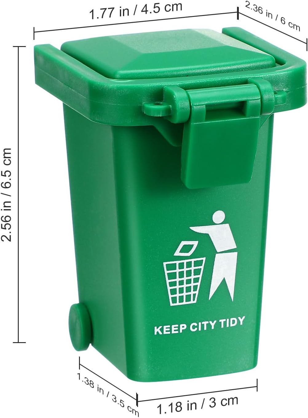 Abaodam 4Pcs Mini Trash Can Mini Desk Trash Can Tiny Curbside Garbage Bin Miniature Garbage Cans with Lid Small Garbage Bin Model for Kids Toddlers Toys image number 5