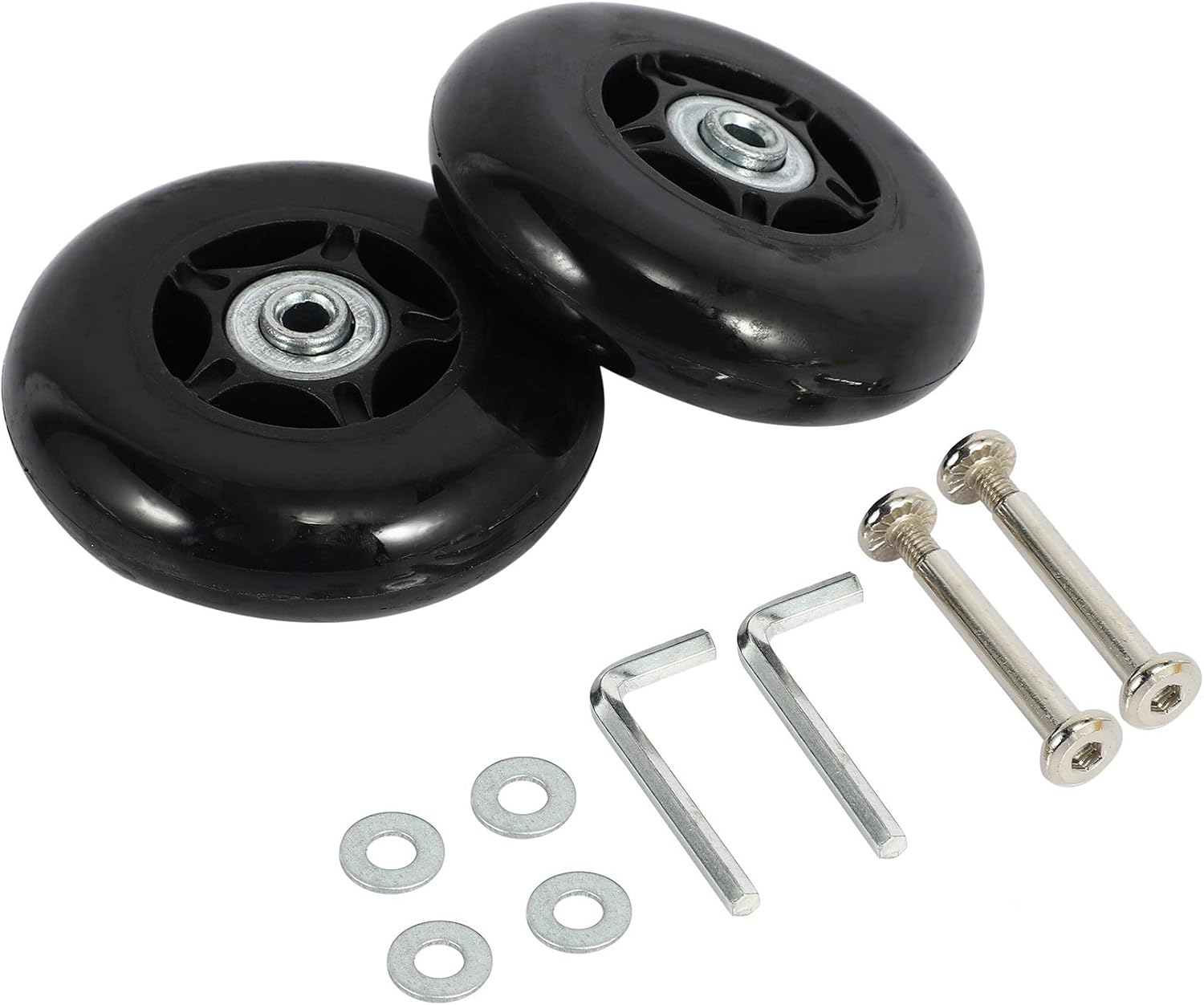 2 Set Luggage Suitcase Replacement Wheels OD 80Mm image number 3