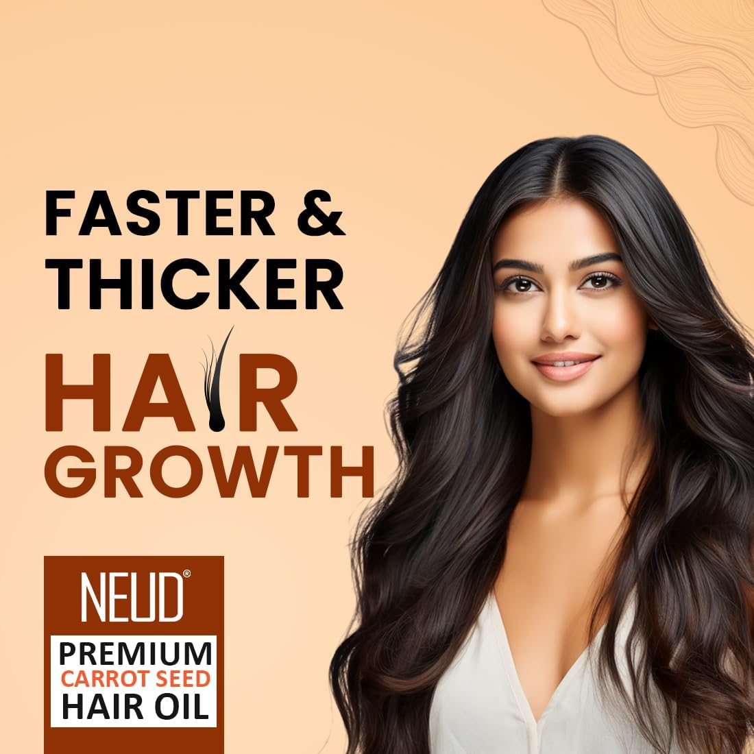 NEUD Carrot Seed Premium Hair Oil for Men & Women - 300 Ml, Natural Carrot, Pack of 1 image number 4