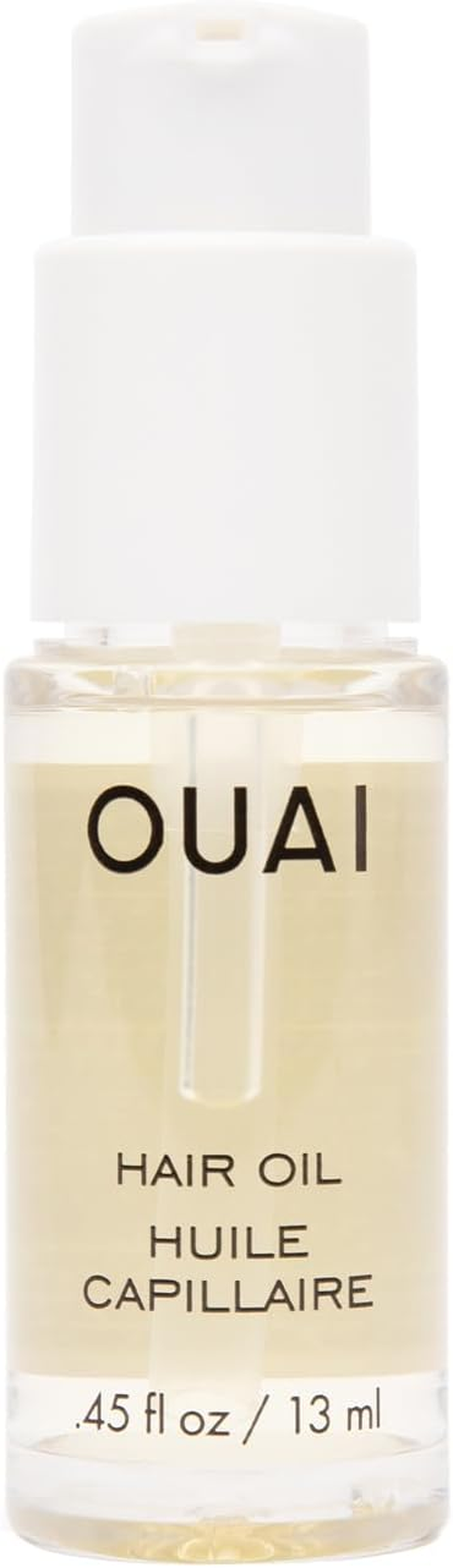 OUAI Hair Oil Travel Size - Hair Heat Protectant Oil for Frizz Control - Adds Shine and Smooths Split Ends - Color Safe Formula - Paraben, Phthalate and Sulfate Free (0.45 Oz) image number 1