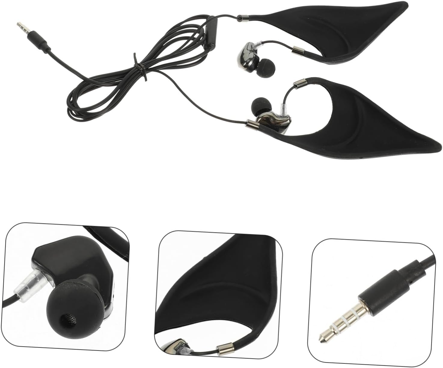 OKUMEYR Elf Ear Headphones In-Ear Earphone Microphone for Phone Tablet Wired Design for Running and Boys and Girls image number 3