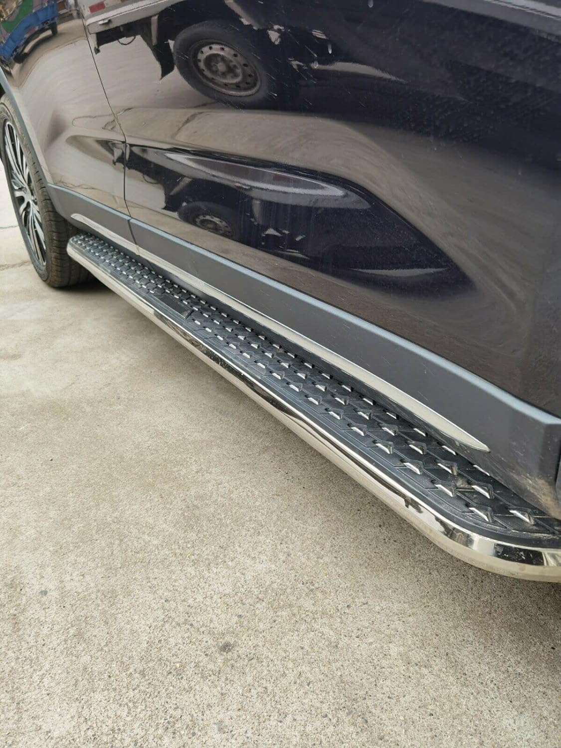 2 Pcs Side Step Running Board Nerfbar Fit for KGM Ssangyong Musso 2019-2026 Aluminium Pedal All Black Step Bars (With Bracket)