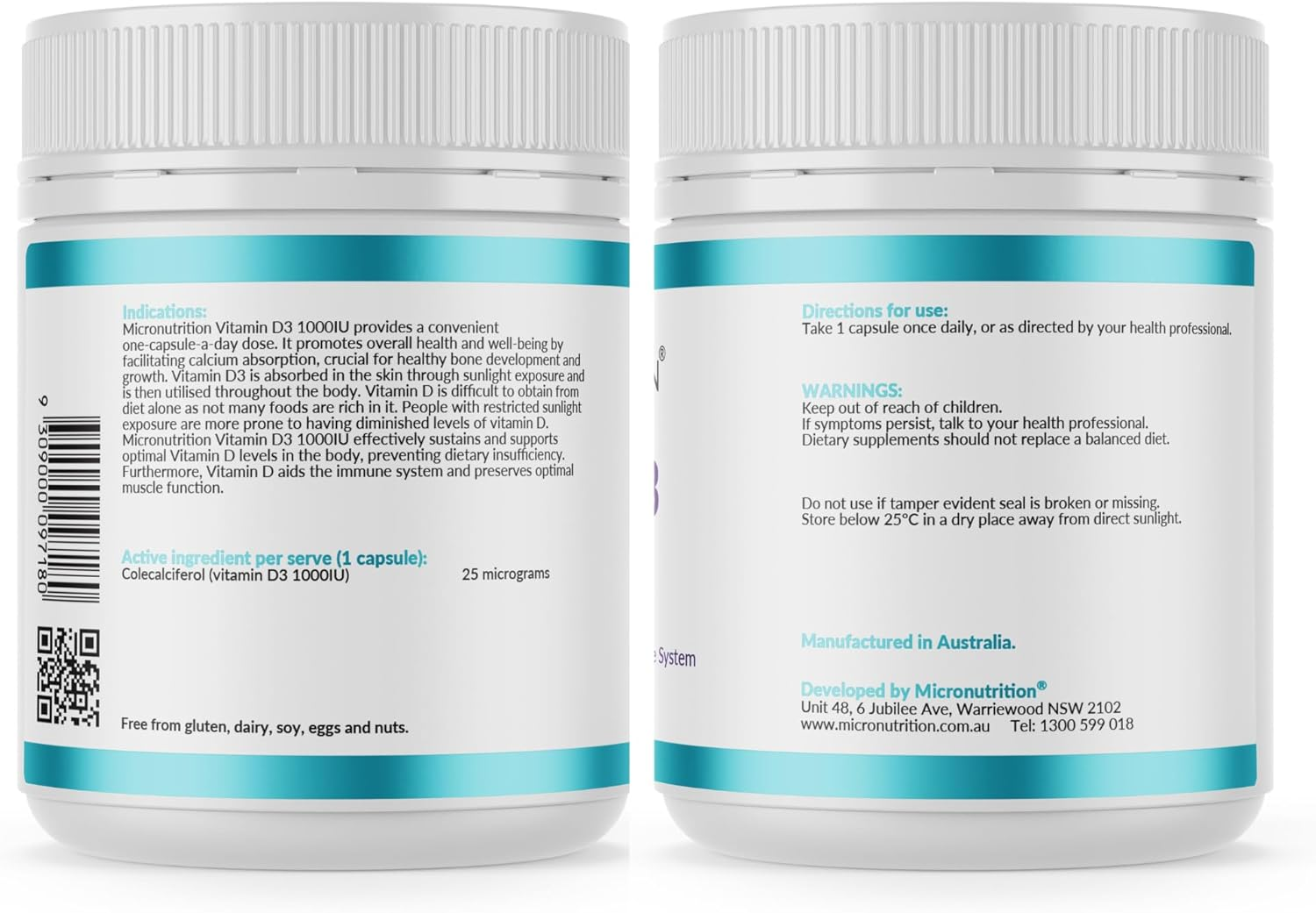 Vitamin D3 1000IU | Colecalciferol 25 Micrograms | 240 Capsules | One-A-Day | Supplement for Vitamin D Deficiency | Immune System Support | Bone Health | 240 Serves - MICRONUTRITION image number 5