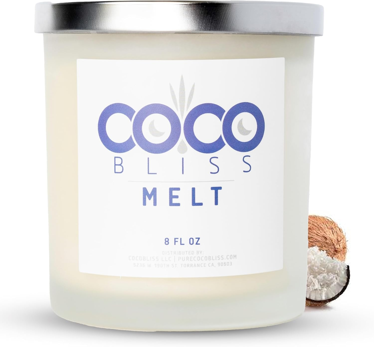 Coco Bliss Melt - Massage Candle Natural Coconut Moisturizing Body Oil Candles for Women, Men & Romantic Couples | Body Essential Oil Candle Vanilla Scent, Vitamin E Almond Oil, Cocoa Butter - 8Oz image number 3