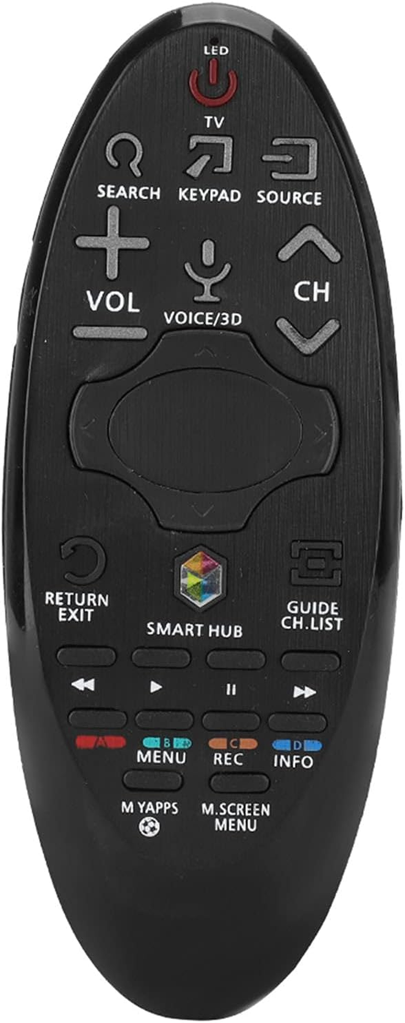 2-In-1 Universal Remote Controller, Smart TV Remote Control for (RBN59-01185F/BN59-01185D/BN94-07469A, Etc), Portable Remote Control for LCD TV, Black image number 1