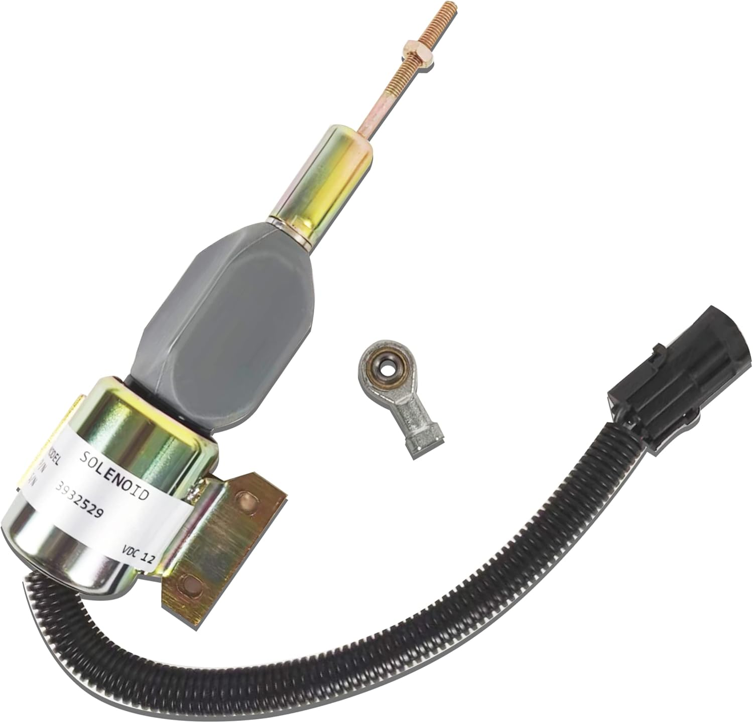 Fuel Shut off Solenoid 3930658 3932529 3935431 SA475612 J932529，Stop Solenoid Compatible with Cummins Diesel Engine 6BT5.9 4BT5.9