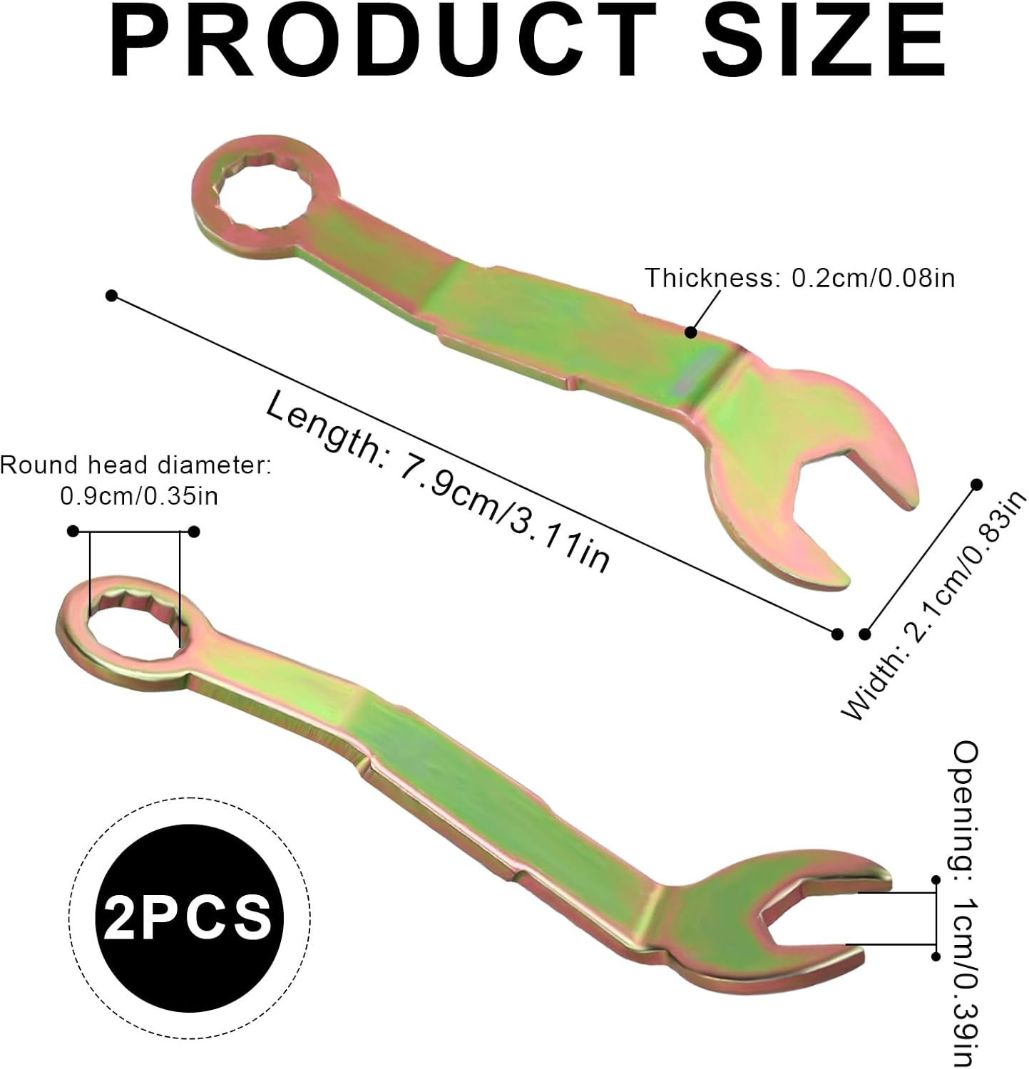 2Pcs N7164 Bi-Fold Closet Door Pivot Adjustment Angled Tools Set, RV Pocket Door Adjusting Wrench Fits for Johnson 3/8 Open Adjustment Wrench Door Hardware image number 1