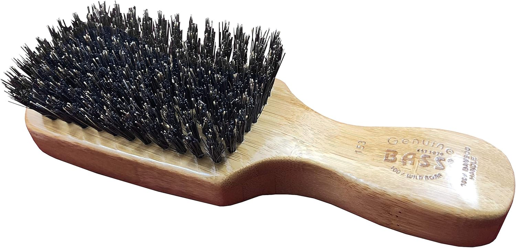 Bass Brushes 100% Wild Boar Bristle Classic Men'S Club Style Hair Brush, with 100% Pure Bamboo Handle, Shines, Conditions, and Polishes. Model #153 image number 3