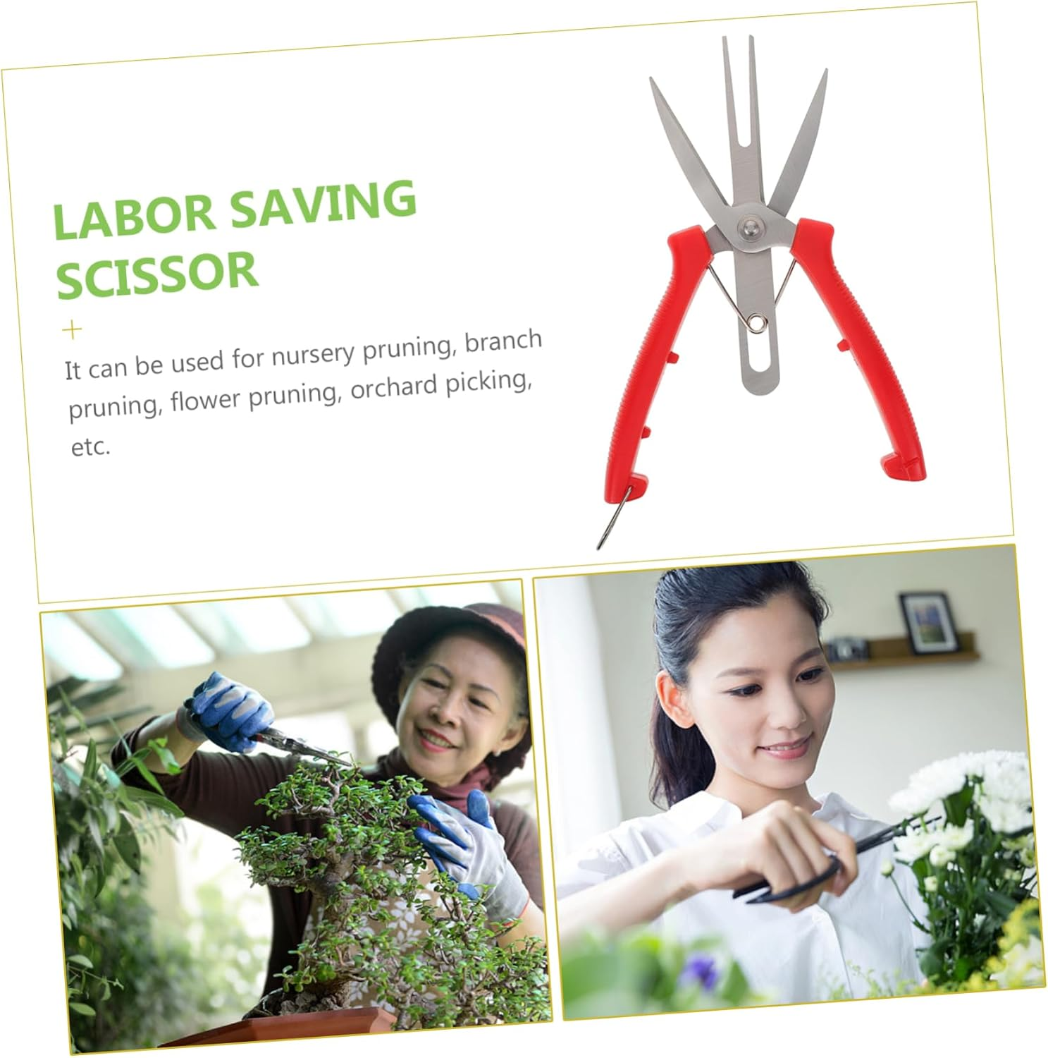 Kisangel Pruning Shears for Gardening Garden Shears Pruning Tool Handheld Scissor image number 5