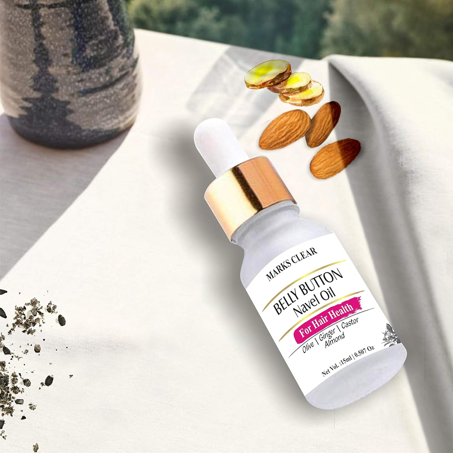 Zenvista Belly Navel Nabhi Oil Hair Growth Support Oil - Hair Fall, Dandruff Control -Nourishing & Cleansing Scalp Hair Care Oil, with Fenugreek, Ginger, Almond & Castor Oil- 15Ml image number 4