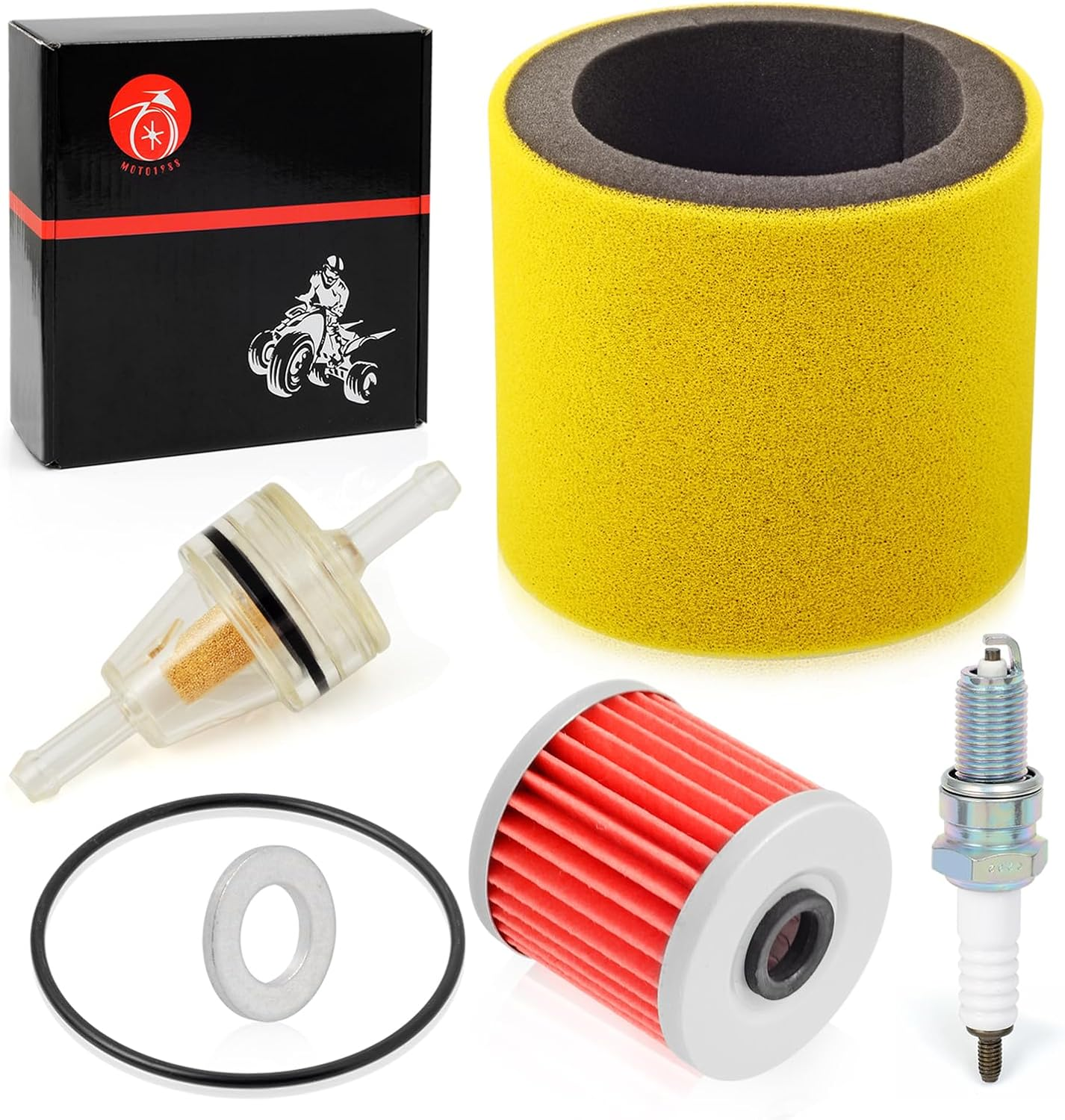 Air Filter Foam Oil Filter Spark Plug for Kawasaki Bayou 220 250 300 KLF220 KLF250 KLF300 C/B 2X4 4X4 1989-2011
