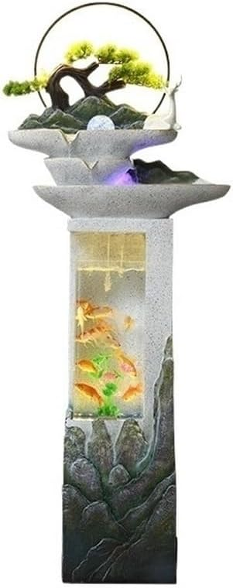 Outdoor Fountain Modern Luxury Rockery, Circulating Water Fish Tank Attracting Wealth, Feng Shui Fountain, Living Room Entrance Decoration image number 3