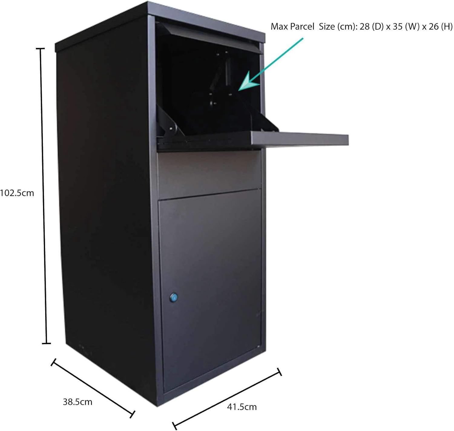 Parcel Delivery Drop Box Mailbox - Home Package Post Locker 41.5X38.5X102.5Cm image number 2