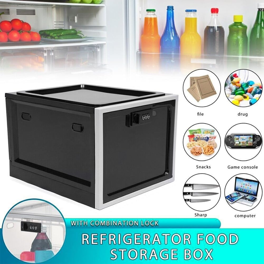 Large Medicine Lockable Box Lockable Storage Box Plastic Boxes for Personal Items Storage Bin with Lock Locking Plastic Storage Container for Medicine Snacks Food