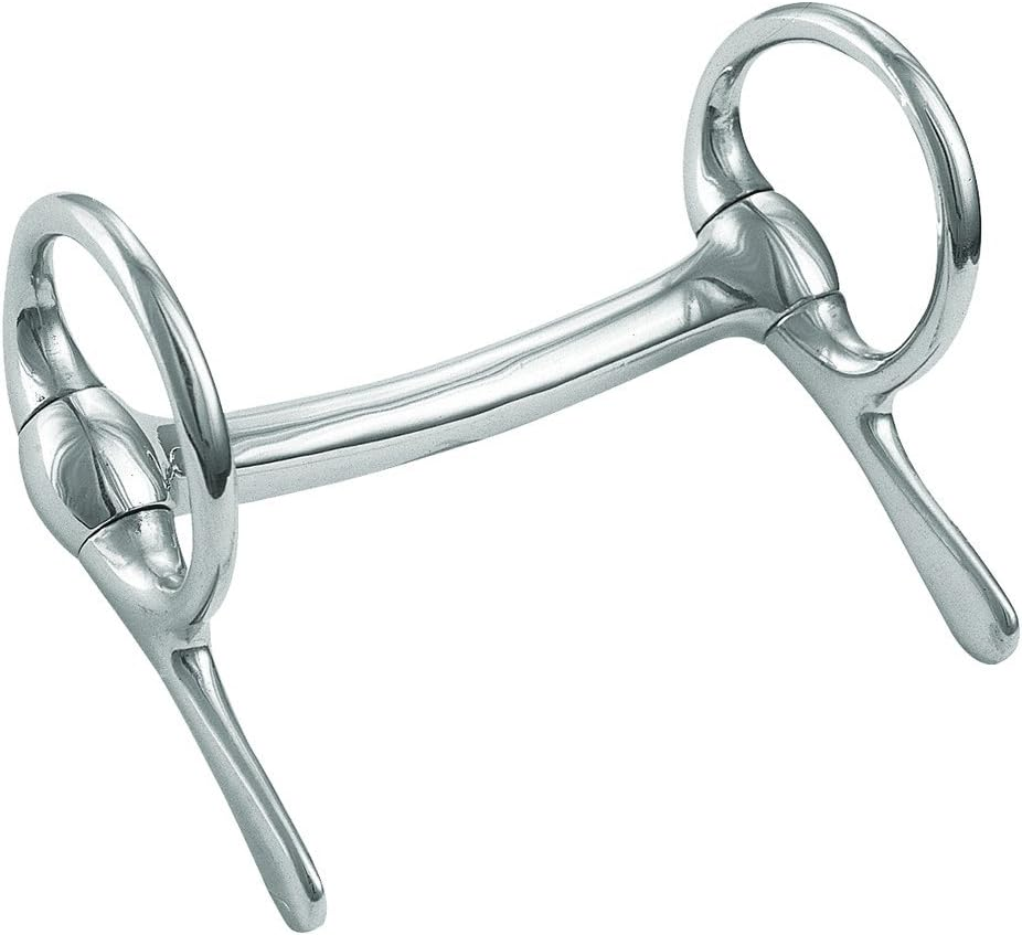 Weaver Leather Miniature Mullen Mouth Half Cheek Driving Bit, Nickel-Plated Malleable Iron, 3-1/2"