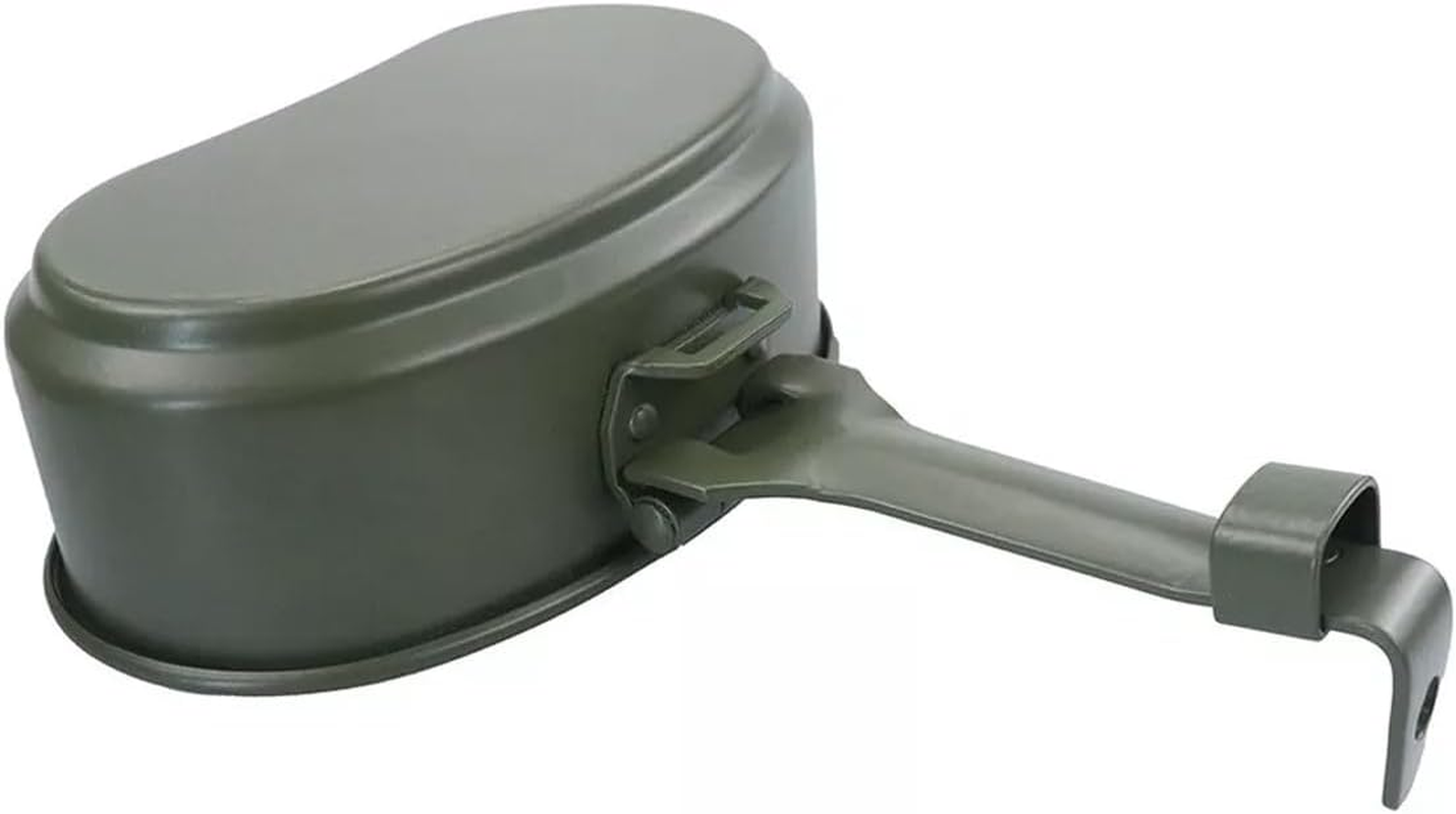 AIMALL German Style Folding Aluminium Mess Tin 6.89In Military Lunch Box Outdoor Camping Hiking Pot Multi-Functional Portable Cookware with Handle image number 2