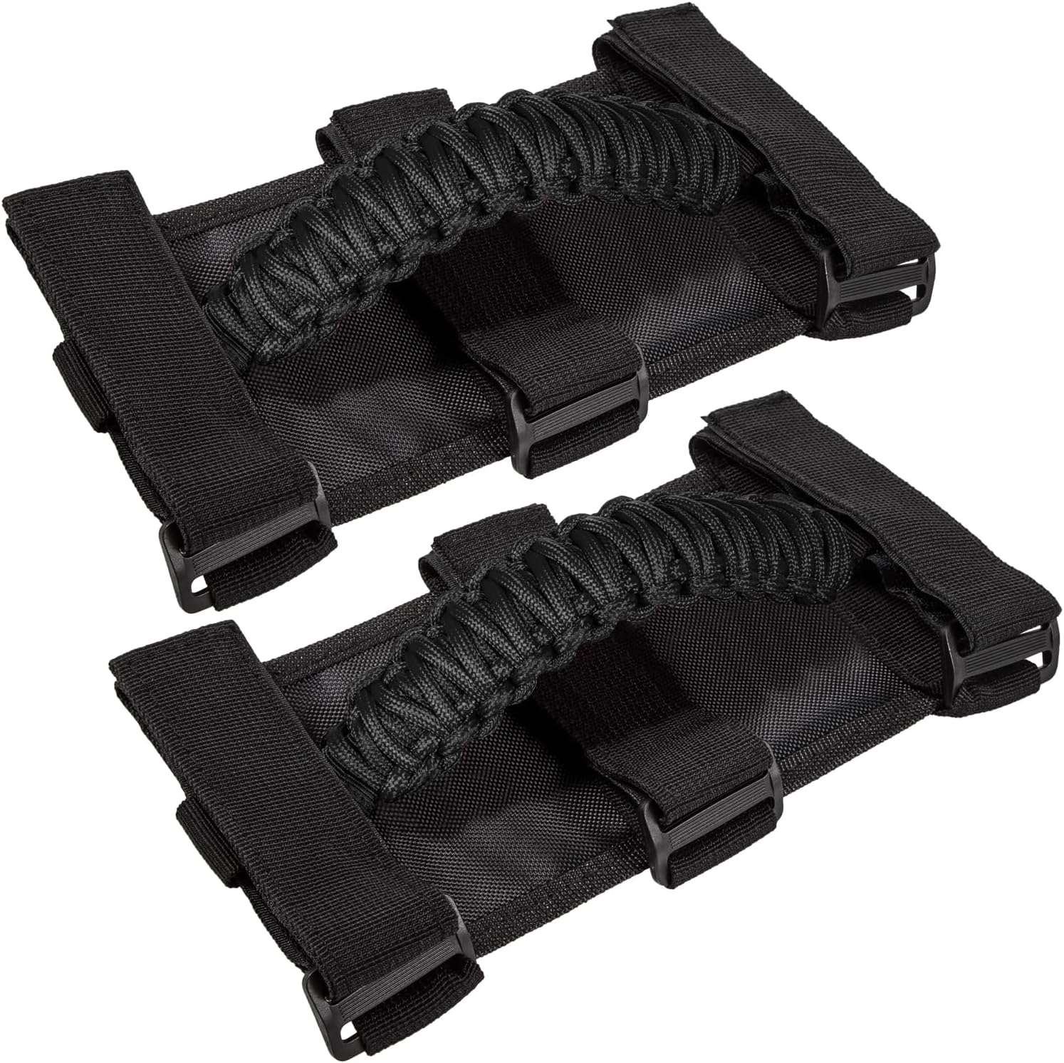 Roll Bar Grab Handles Grip Handle for Jeep Wrangler YJ TJ JK JKU JL JLU Sports Sahara Freedom Rubicon Unlimited X Gladiator JT 1955-2022 UTV ATV Premium Paracord (Pink 2PCS)