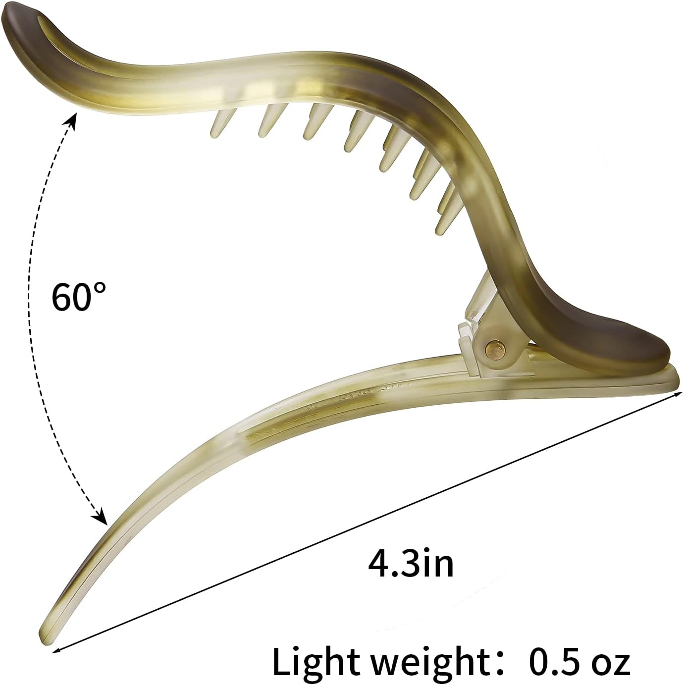 Pastel Alligator Hair Clips 8 PCS for Styling Sectioning, Monster Clips for Hair, Big Hair Clips for Styling Duckbill, Hair Styling Clips with Non-Slip Aligator Clips--Monsters image number 3