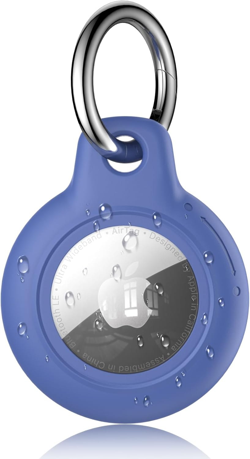 Leonids for Airtag Holder for Apple Airtag 2021, Waterproof & Anti-Scratch Protective Case with Anti-Lost Keyring for Pet Collar, Backpack, Luggage