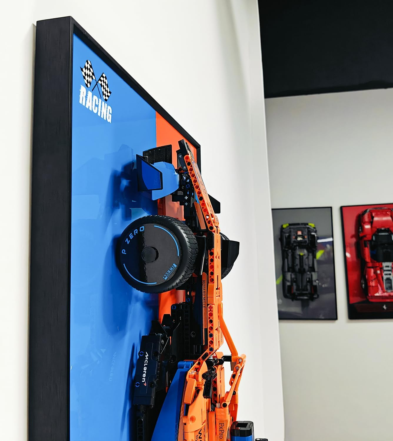Display Wall Mount for  Technic Mclaren Formula 1 42141 - Display Wall Frame Intended for  Mclaren F1 ,Size:75 X 45Cm,Only Wallboard!