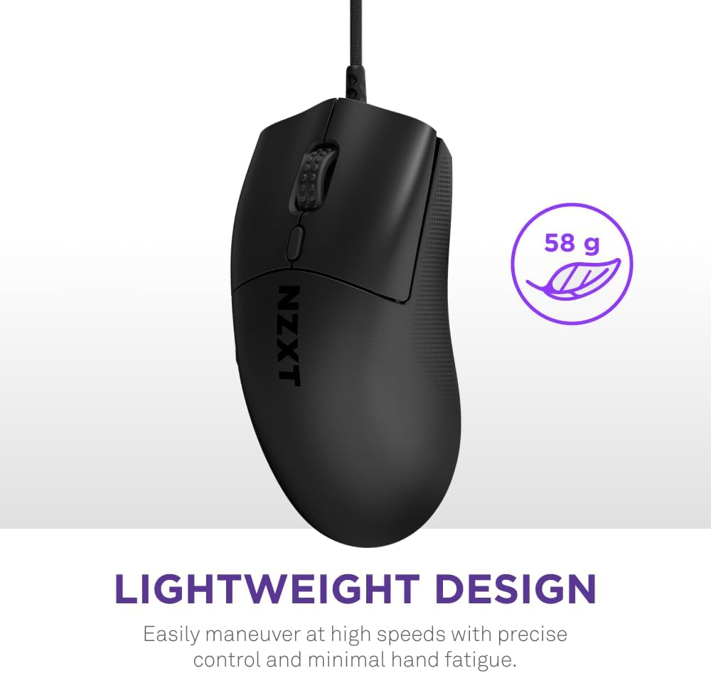 NZXT MS-001NB-03 Lift 2 Symm Wired Gaming Mouse, Black