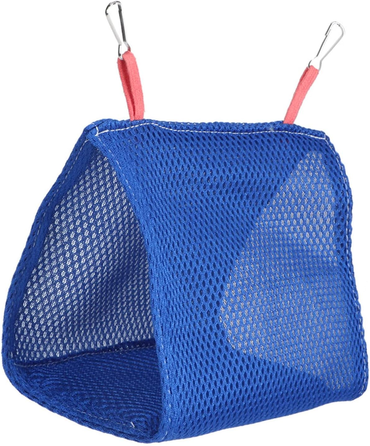 Hanging Summer Bird Bed, Summer Breathable Bird Hammock, Mesh Pet Bird Parrot Nest for Hamster Crumbles Shotet Parrot (Blue)