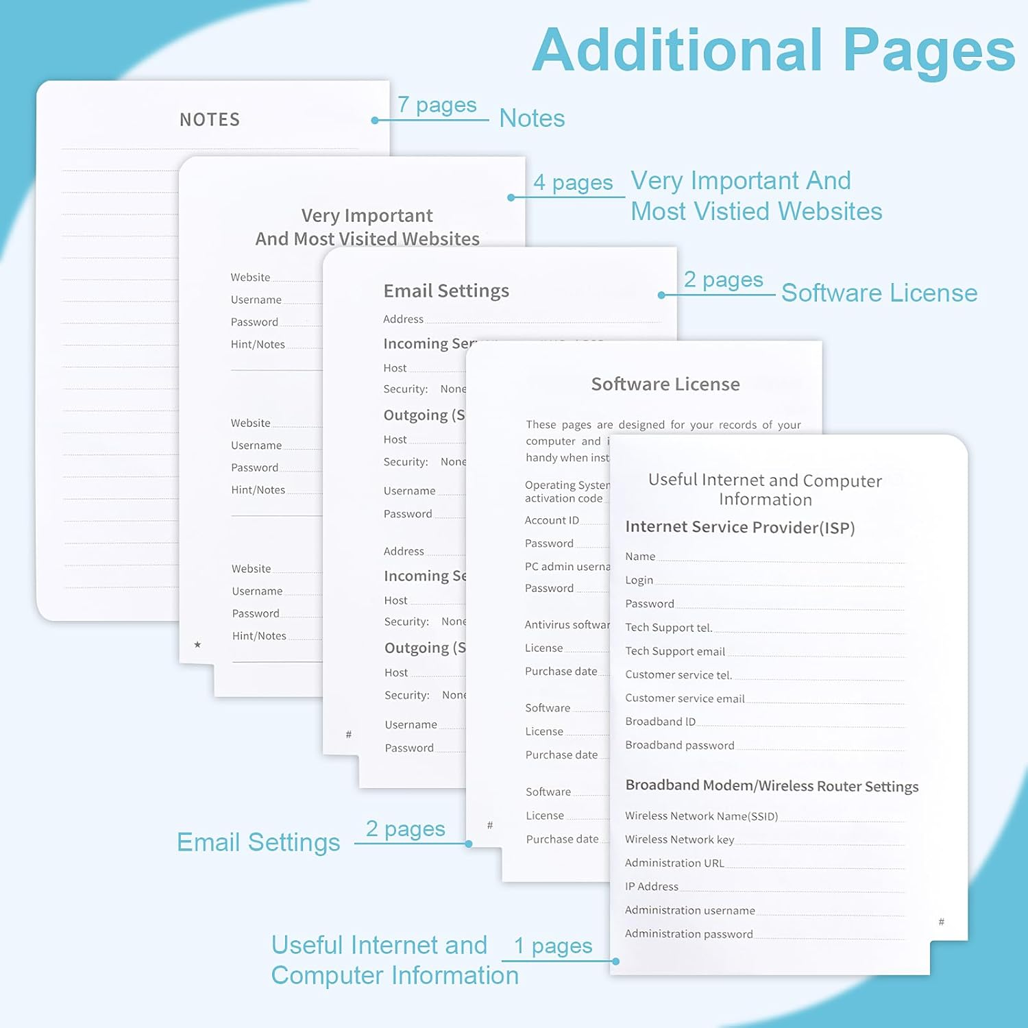 A6 Password Book Alphabetical with Tabs, Password Book for Seniors, Password Keeper Book for Computer and Website Login(Rose Gold) image number 5