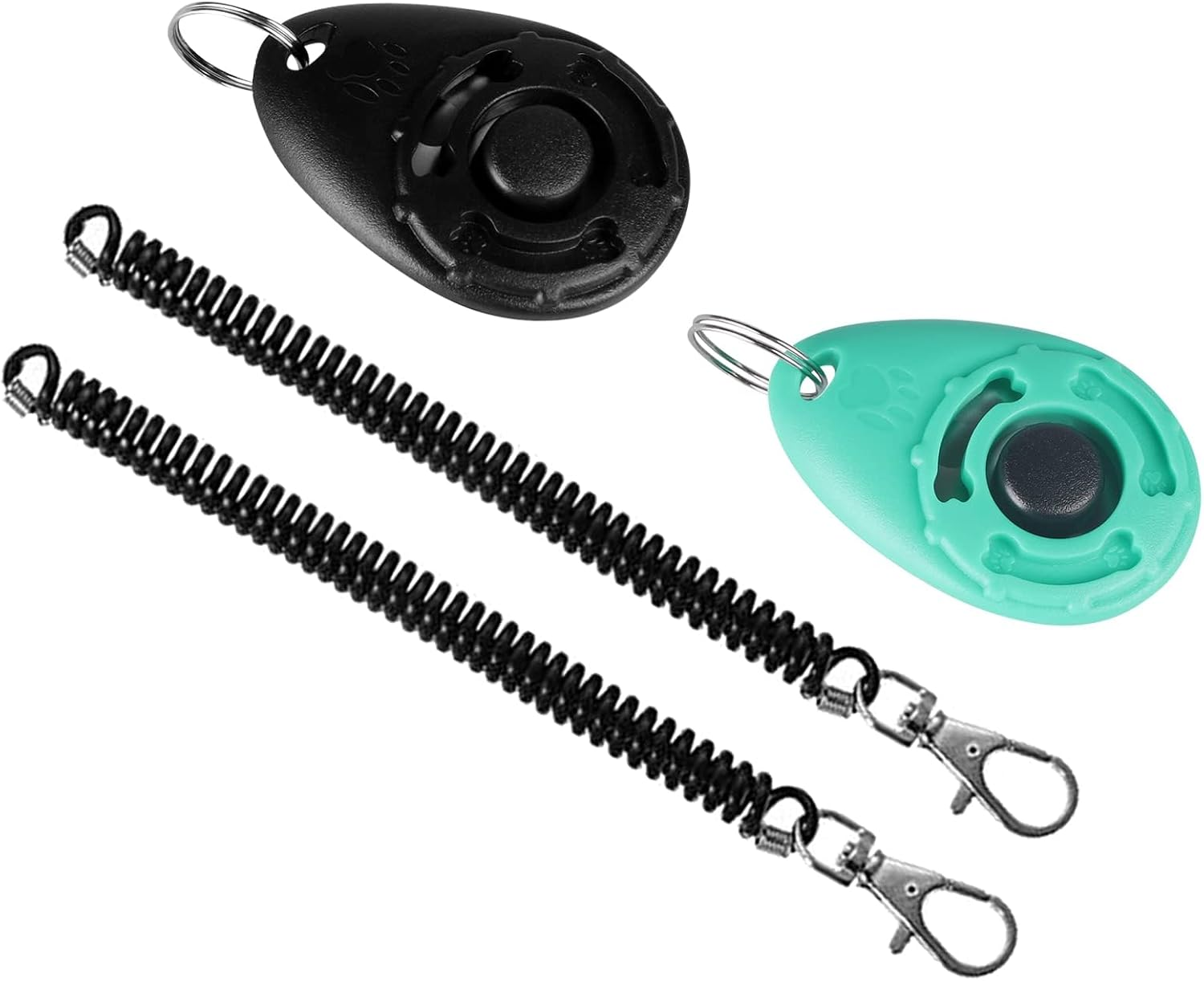 Dog Clickers, Diyife [2 PCS] Dog Training Clickers with Wrist Strap, [Lightweight] Pet Behavioral Training Tools for Puppy, Cats, Birds, Hamsters,For Pet Lovers (Black&Green) - Greenpink image number 7