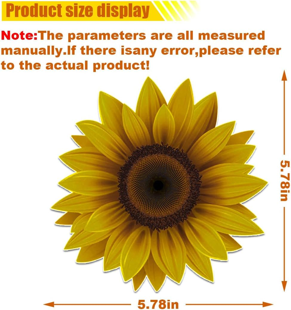 5.7" Sunflower Vinyl Sticker Decal, Waterproof Bumper Sticker Use on Wall Window Waterbottle Laptop Luggage Cars Trucks