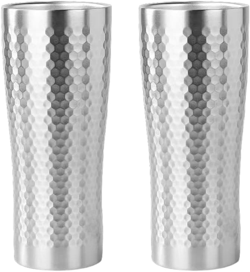 BEFOY Pint Cup - 16Oz Double Layer Cup Wall Stainless Steel Unbreakable Hot & Cold Drinking Cups for Home & Outdoor (510Ml, 2 Count (Pack of 1))