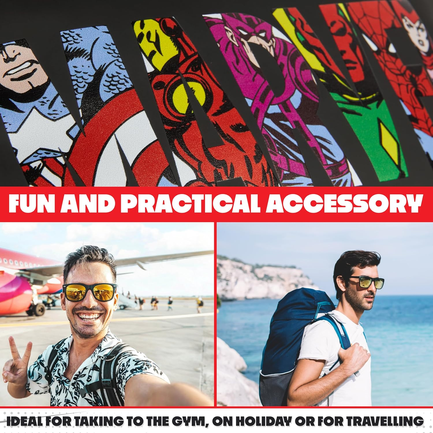 Marvel Men'S Toilet Bag - Hanging Large Toiletry Bag and Wash Bag for Men - Gifts for Him - Toilet Bag Men, Black, Einheitsgr&ouml;&szlig;e, Toiletry Bag image number 1