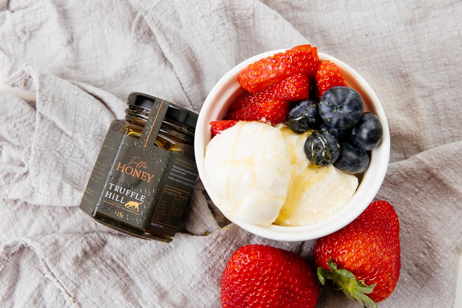 Truffle Hill - Truffle Honey Catering Range (650G), Pure West Australian Bush-Honey Infused with Black P&eacute;rigord Truffle, Paleo, Vegetarian, Lactose Free, Gluten Free & Celiac Friendly image number 2