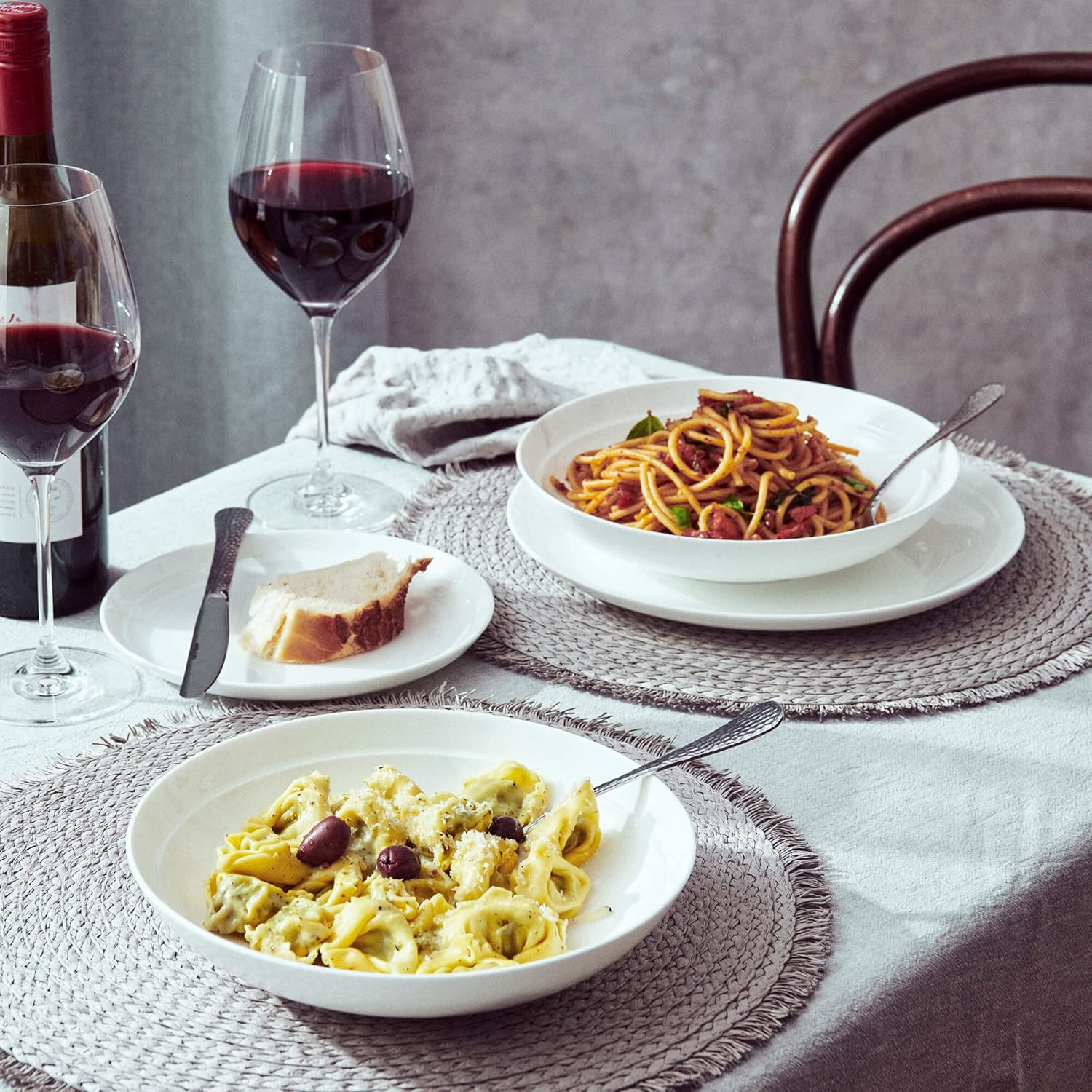 Salt&Pepper Edge Side Plates - Set of 6 - White - Side Entree Plates image number 2