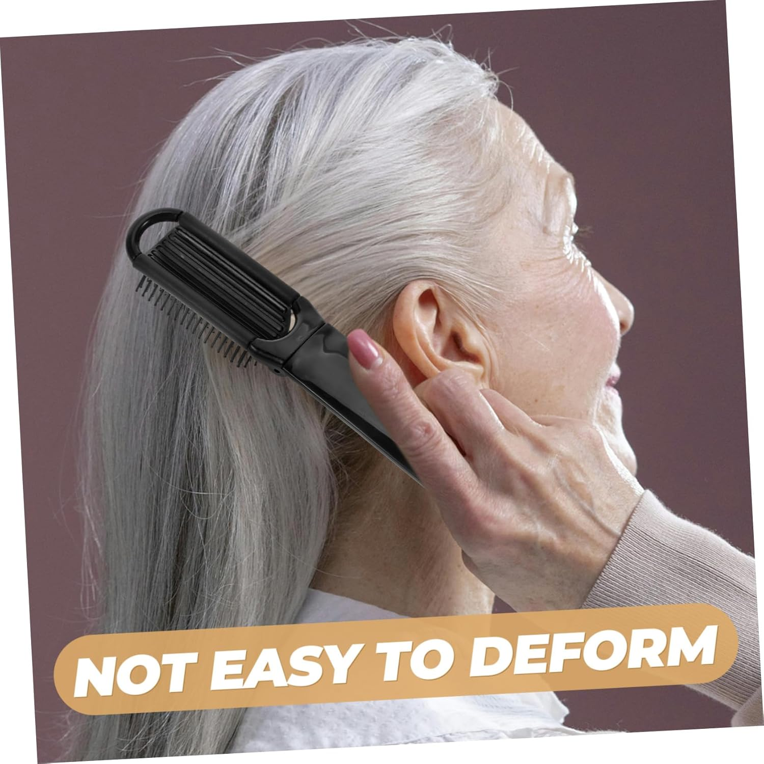 BESTYASH Foldable Hair Brush with Mirror Lightweight Portable Travel Brush for Quick Grooming Compact Design for Purse Gym Swimming and Daily Use Black image number 5