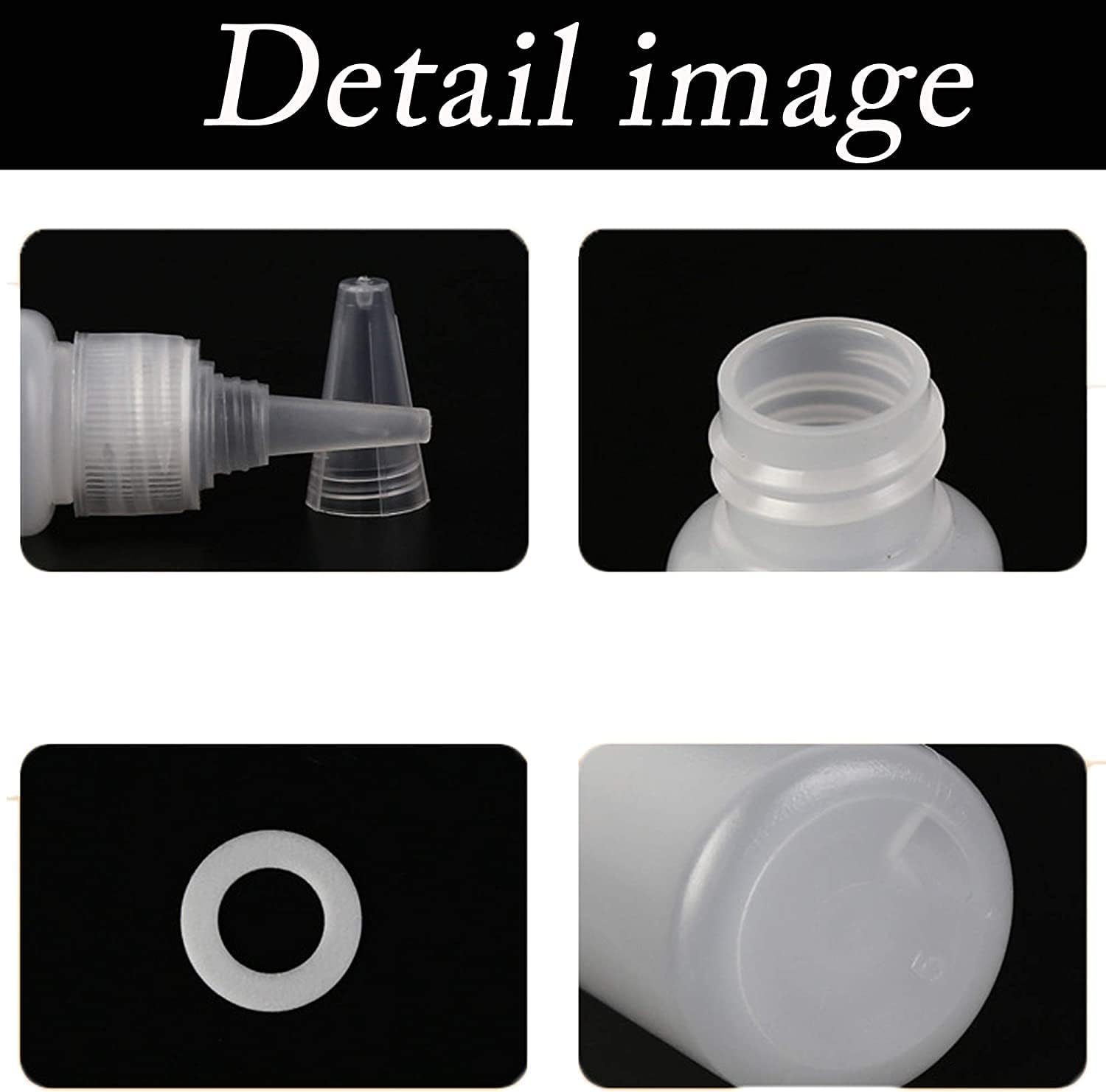 Plastic Squeez Liquid Dropper Fill Bottle,3Pcs Needle Tip Squeeze Bottles,Needle Applicator Tip Bottles,Plastic Squeeze Glue Bottles with Tip Caps,Needle Tip Glue Bottle,Plastic Tip Applicator Bottles image number 5