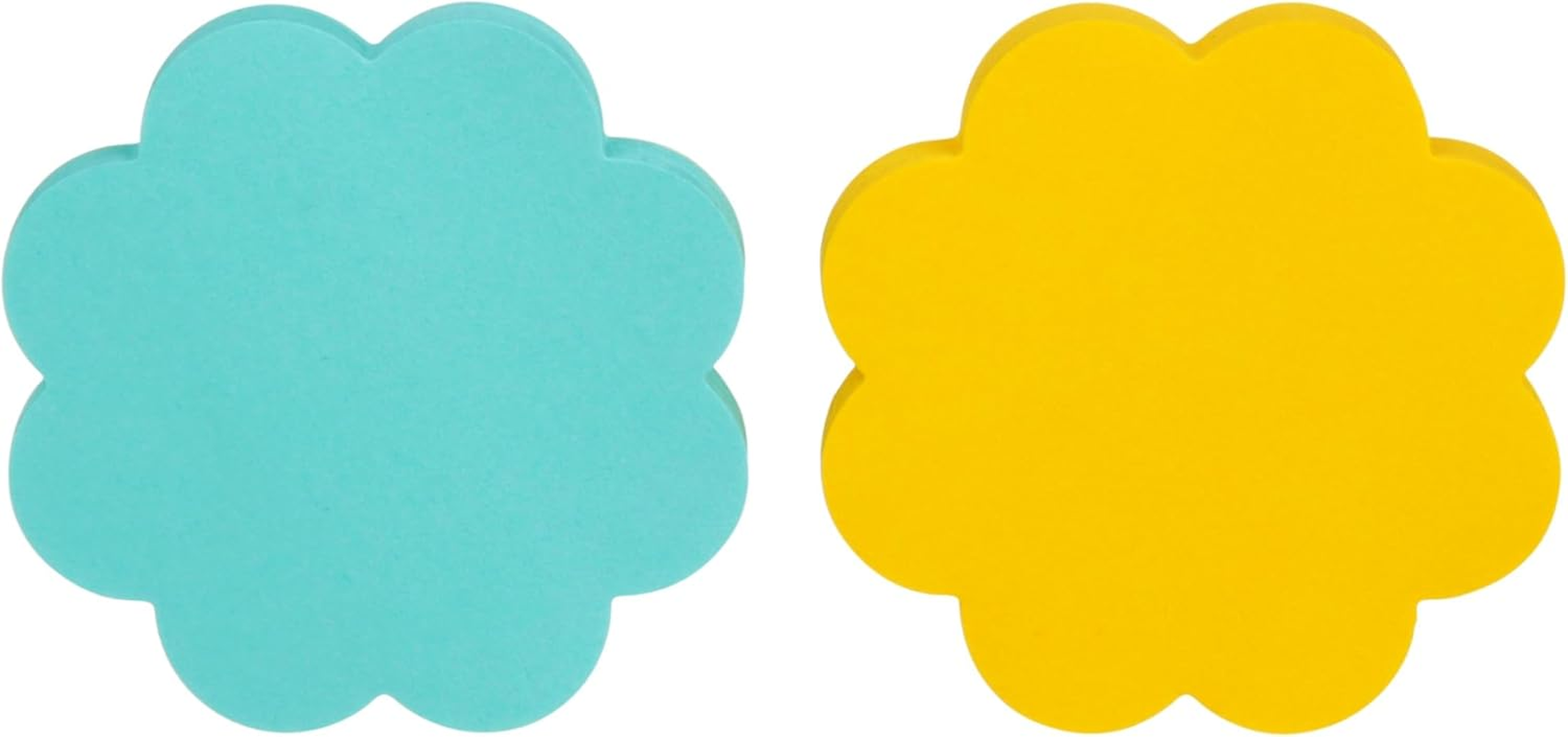 Post-It Super Sticky Notes, 3 in X 3 In, Daisy Shape, Assorted Colors, 2 Pads/Pack, 75 Sheets/Pad (7350-DSY) (Pack of 2) image number 1