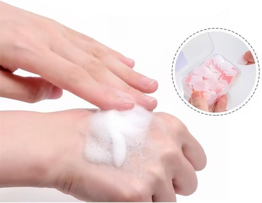 Seadiquiet 3 Boxes 300Pcs Portable Hand Washing Soap Sheets, Different Scented Mini Petal Hand Wash Soap Sheets, Disposable Soluble Soap for Outdoor Travel, Camping, Hiking image number 4