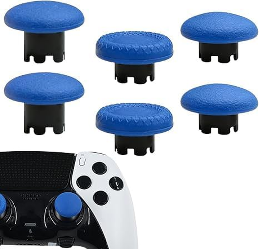 6 in 1 Interchangeable Thumbsticks for PS5 Dualsense Edge Controller,Thumbsticks Analog Joysticks Kits,Replacement Joysticks Parts for PS5 Dualsense Edge Controller(Blue) image number 6